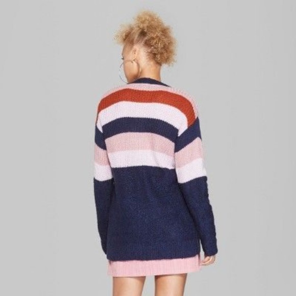 New WILD FABLE Striped Button Front Cardigan - Picture 2 of 8